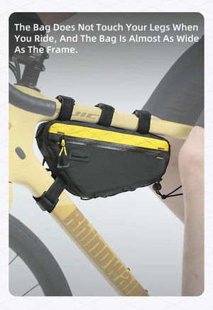 Sacoche triangulaire étanche pour cadre avant de vélo, 1,7L, pour le cyclotourisme et bikepacking "Rhinowalk - Wilderness BHD0016" - Planète Rando