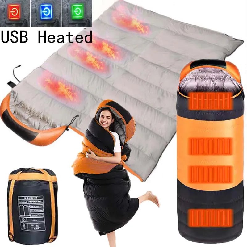 Sacs de couchage synthétique chauffant avec alimentation USB "DAWN TRIP - DM500" - Planète Rando