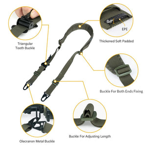 Sangle de carabine tactique 2 points pour la chasse et l'exploration tactique "IDOGEAR - Slingster" - Planète Rando
