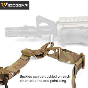 Sangle de carabine tactique 2 points pour la chasse et l'exploration tactique "IDOGEAR - Slingster" - Planète Rando