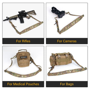 Sangle de carabine tactique 2 points pour la chasse et l'exploration tactique "IDOGEAR - Slingster" - Planète Rando