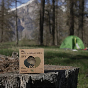 Savon, dentifrice, vaiselle solide 5 en 1 "Sloé - Néo multi - usages" - Planète Rando