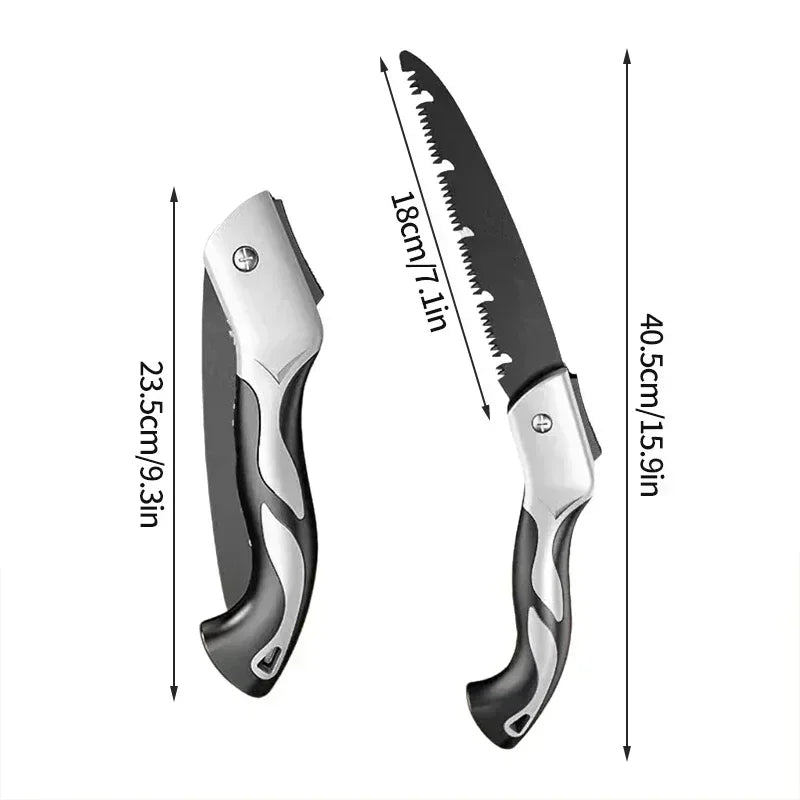 Scie manuelle pliante pour le camping et le bushcraft " NEFBENLI - Fast folding saw" - Planète Rando