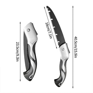 Scie manuelle pliante pour le camping et le bushcraft " NEFBENLI - Fast folding saw" - Planète Rando