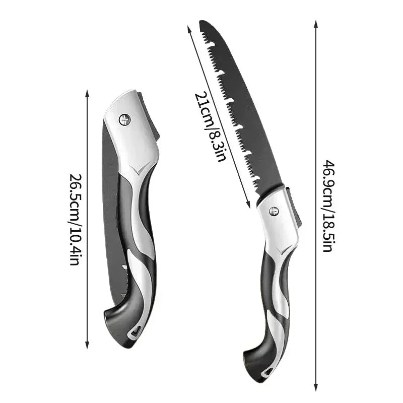 Scie manuelle pliante pour le camping et le bushcraft " NEFBENLI - Fast folding saw" - Planète Rando