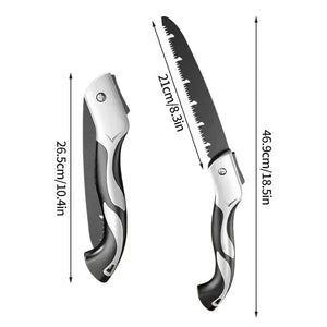 Scie manuelle pliante pour le camping et le bushcraft " NEFBENLI - Fast folding saw" - Planète Rando