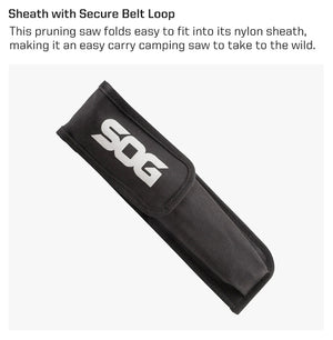 Scie pliante pour la chasse et le bushcraft 265g "SOG - Wood & Bone saw" - Planète Rando