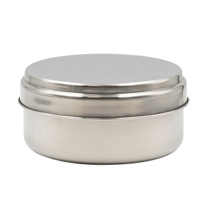 Set de camping / bivouac en inox avec assiette, gourde, tasse et couverts "Laken - Campo base" - Planète Rando