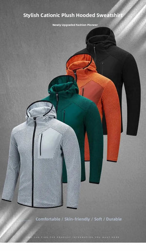 Softshell / polaire en peluche cationique à capuche à manches longues, respirant "Planete Rando - Flexstorm Fx105" - Planète Rando