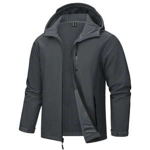 Softshell / veste en polaire imperméable à capuche pour homme "TACVASEN - TJ659" - Planète Rando