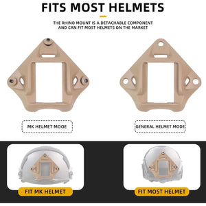 Support de casque tactique en alliage d'aluminium compatible avec les casques FAST MICH et les accessoires de fixation NVG "BOOIU - ONE - JS" - Planète Rando