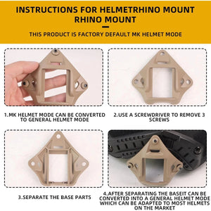 Support de casque tactique en alliage d'aluminium compatible avec les casques FAST MICH et les accessoires de fixation NVG "BOOIU - ONE - JS" - Planète Rando