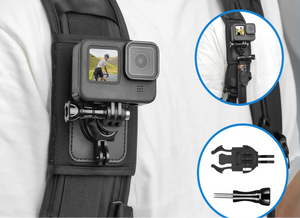 Support de sac à dos rotatif à 360° pour caméra d'action "TELESIN - GP - BPM series" - Planète Rando