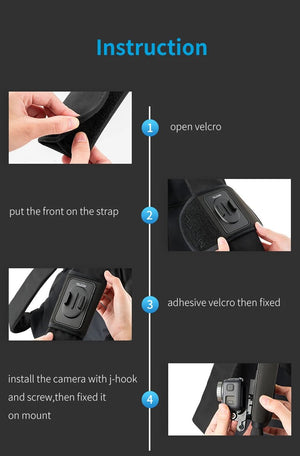 Support de sac à dos rotatif à 360° pour caméra d'action "TELESIN - GP - BPM series" - Planète Rando