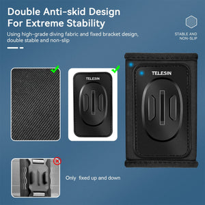 Support de sac à dos rotatif à 360° pour caméra d'action "TELESIN - GP - BPM series" - Planète Rando