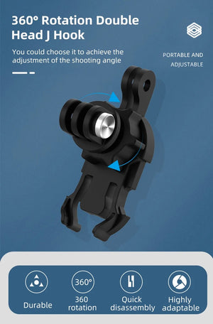 Support de sac à dos rotatif à 360° pour caméra d'action "TELESIN - GP - BPM series" - Planète Rando