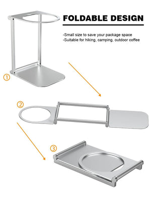 Support pliable en alliage d'aluminium pour machine à expresso électrique portable "DENOKIN" - Planète Rando