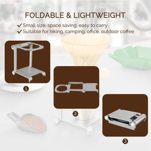 Support pliable en alliage d'aluminium pour machine à expresso portable sans fil "Obecilc - JDYY250101" - Planète Rando