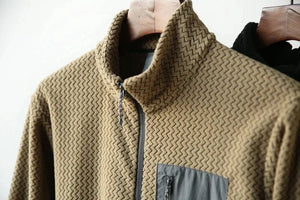 Sweat-shirt thermique / softshell polaire ondulée semi - zip manches longues unisexe "Flexstorm - FX100" - Planète Rando