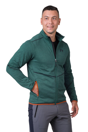 Sweatshirt de randonnée / bikepacking avec technologie Polarstretch Grid pour homme "Hannah − DAMAR" - Planète Rando