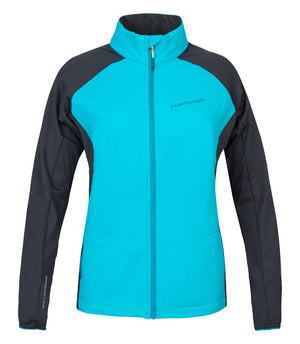 Sweatshirt de randonnée / bikepacking avec technologie Polarstretch Micro, Airlite Windproof, Primaloft Silver Active pour femme "Hannah − MAKANA" - Planète Rando