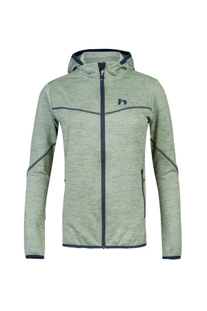 Sweatshirt de randonnée / Softshell bikepacking avec capuche en grille Polarstretch extensible et respirante pour femme "Hannah − DAGNYS HOODY" - Planète Rando