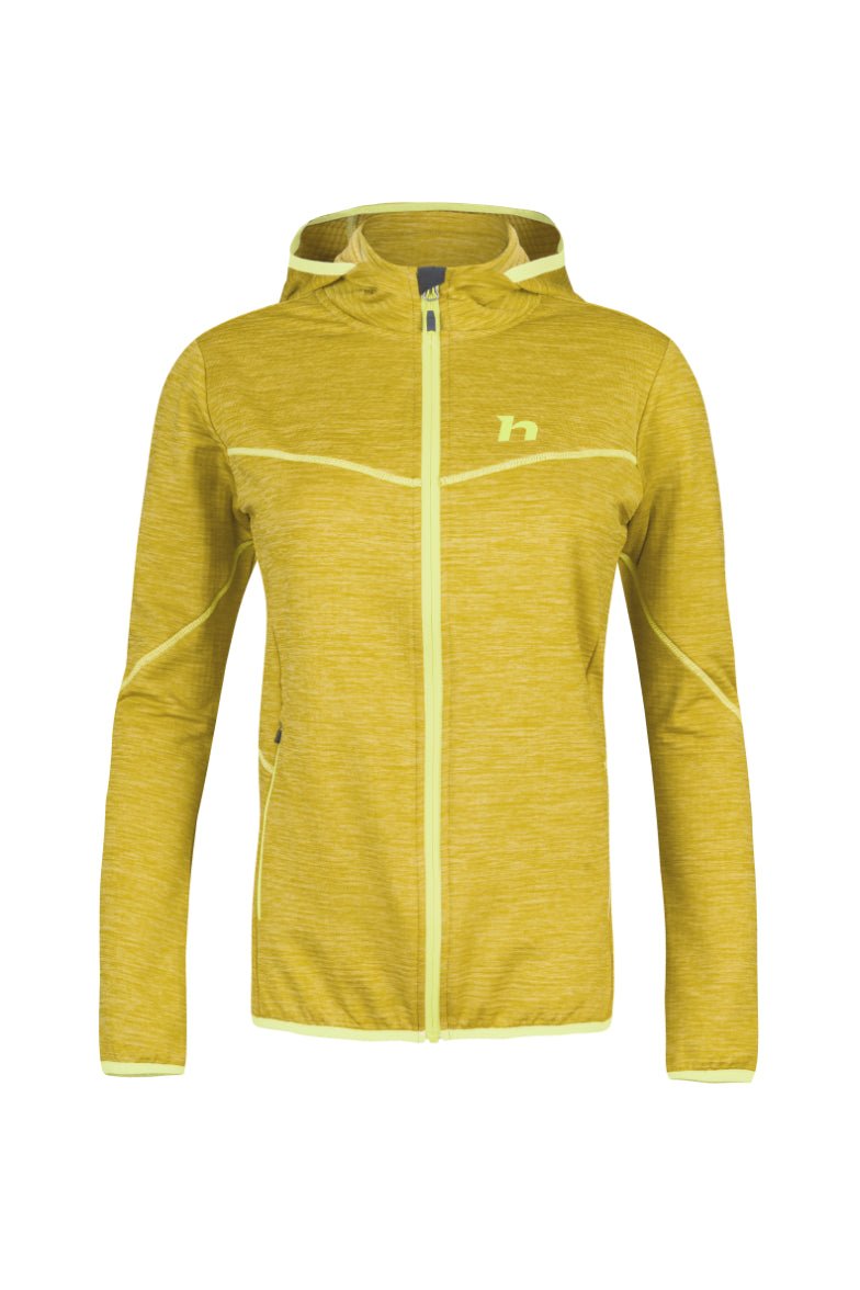 Sweatshirt de randonnée / Softshell bikepacking avec capuche en grille Polarstretch extensible et respirante pour femme "Hannah − DAGNYS HOODY" - Planète Rando