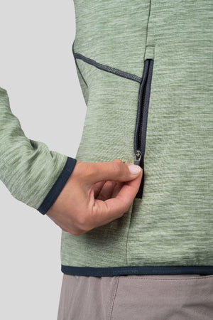 Sweatshirt de randonnée / Softshell bikepacking avec capuche en grille Polarstretch extensible et respirante pour femme "Hannah − DAGNYS HOODY" - Planète Rando