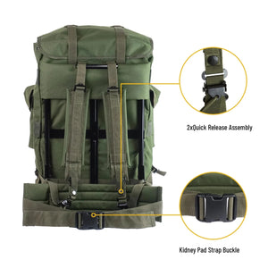 Système de cadre en aluminium pour sac à dos avec coussinet rénal et ceinture abdominale "AKmax - Alice Frame" - Planète Rando