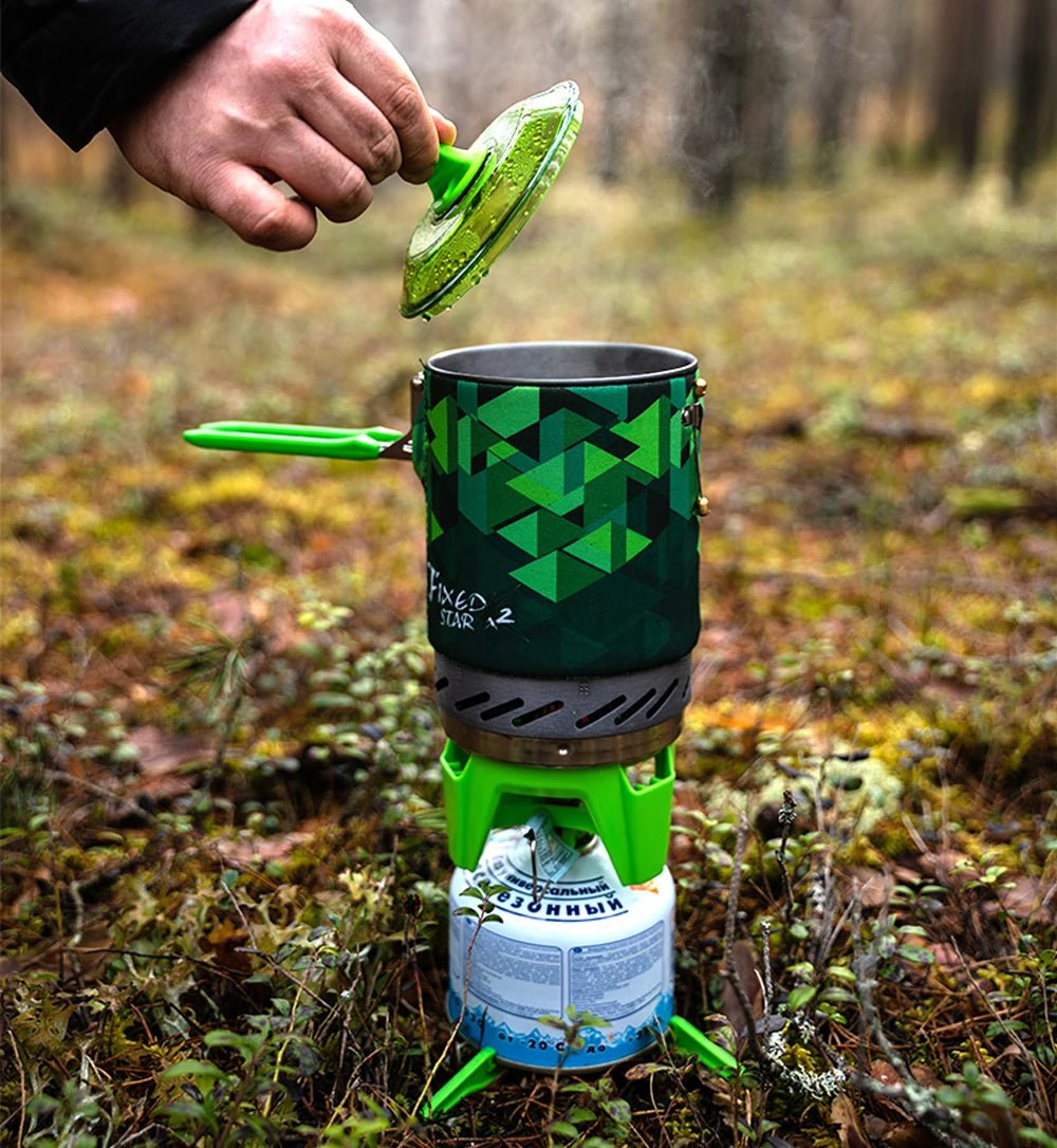 Système de cuisson portable avec pot échangeur de chaleur pour le camping et de randonnée "Fire Maple - FMS - X2" - Planète Rando