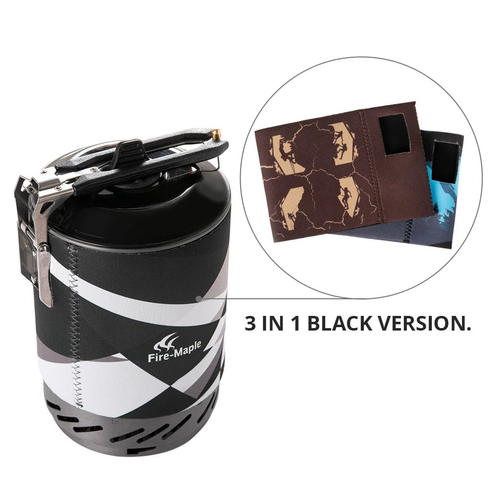 Système de cuisson portable avec pot échangeur de chaleur pour le camping et de randonnée "Fire Maple - FMS - X2" - Planète Rando