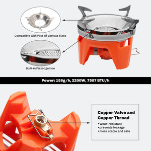 Système de cuisson portable avec pot échangeur de chaleur pour le camping et de randonnée "Fire Maple - FMS - X2" - Planète Rando