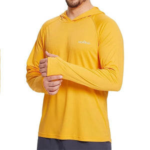 T-shirt à capuche pour homme UPF 50+ manches longues à séchage rapide "Homug - Sport running" - Planète Rando
