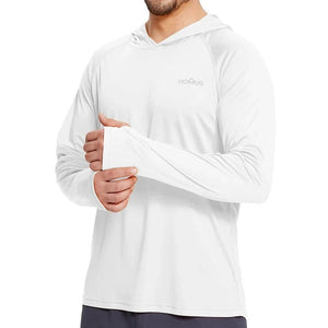 T-shirt à capuche pour homme UPF 50+ manches longues à séchage rapide "Homug - Sport running" - Planète Rando