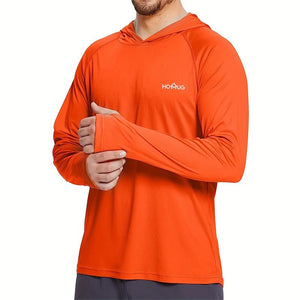 T-shirt à capuche pour homme UPF 50+ manches longues à séchage rapide "Homug - Sport running" - Planète Rando
