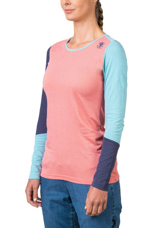 T-shirt à manches longues en coton bio plus et tissu Lenzing Modal® pour femme "Rafiki − FINALE" - Planète Rando