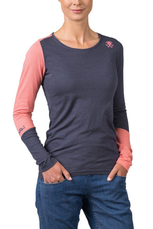 T-shirt à manches longues en coton bio plus et tissu Lenzing Modal® pour femme "Rafiki − FINALE" - Planète Rando