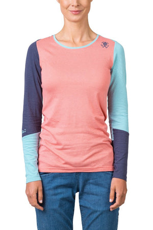 T-shirt à manches longues en coton bio plus et tissu Lenzing Modal® pour femme "Rafiki − FINALE" - Planète Rando