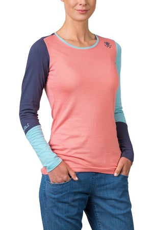 T-shirt à manches longues en coton bio plus et tissu Lenzing Modal® pour femme "Rafiki − FINALE" - Planète Rando