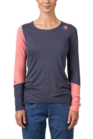 T-shirt à manches longues en coton bio plus et tissu Lenzing Modal® pour femme "Rafiki − FINALE" - Planète Rando