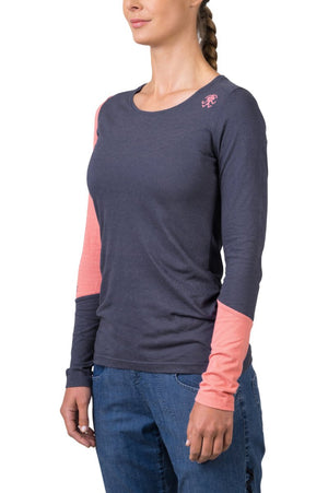 T-shirt à manches longues en coton bio plus et tissu Lenzing Modal® pour femme "Rafiki − FINALE" - Planète Rando