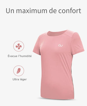 T-shirt à séchage rapide à manches courtes pour femme "AONIJIE - FW5117" - Planète Rando