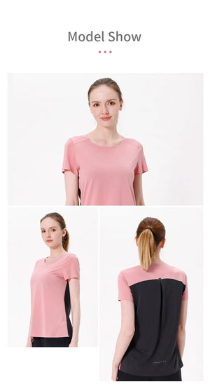 T-shirt à séchage rapide à manches courtes pour femme "AONIJIE - FW5117" - Planète Rando