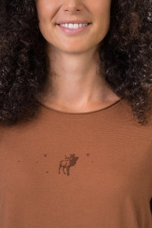 T-shirt de randonnée 100% coton biologique pour Femme "Hannah − EDITH" - Planète Rando