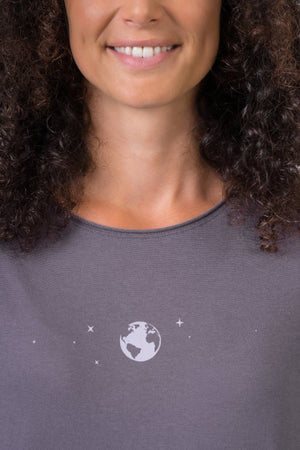 T-shirt de randonnée 100% coton biologique pour Femme "Hannah − EDITH" - Planète Rando