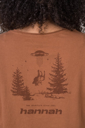 T-shirt de randonnée 100% coton biologique pour Femme "Hannah − EDITH" - Planète Rando