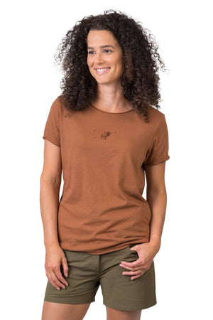 T-shirt de randonnée 100% coton biologique pour Femme "Hannah − EDITH" - Planète Rando