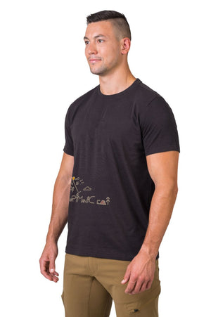 T-shirt de randonnée 100 % de coton biologique pour Homme "Hannah − SKATCH" - Planète Rando