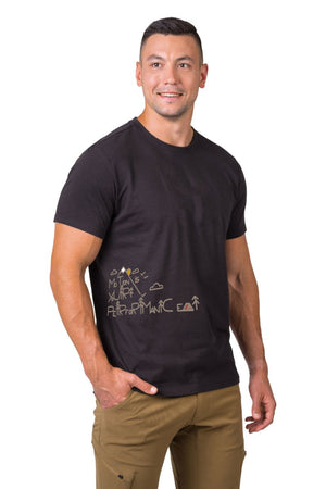 T-shirt de randonnée 100 % de coton biologique pour Homme "Hannah − SKATCH" - Planète Rando