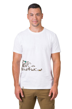 T-shirt de randonnée 100 % de coton biologique pour Homme "Hannah − SKATCH" - Planète Rando